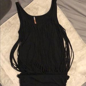 Fringe fitted dress